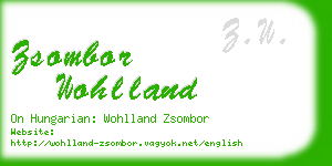 zsombor wohlland business card